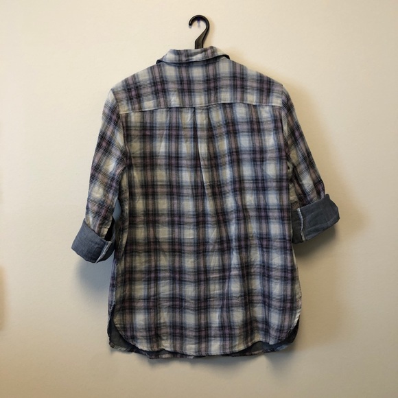 Charlotte Ronson super soft plaid buttondown NWT - Picture 4 of 5